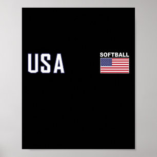 Poster Bandeira dos EUA Softll Equipamento de Equipe Femi
