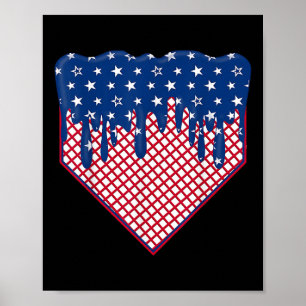 Poster Bandeira dos EUA Sorvete Meninos Gotejamento Home