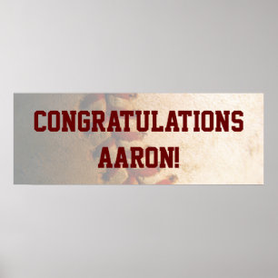 Poster Bandeira dos parabéns de Mitzvah do bar do basebo