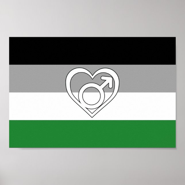 Poster Bandeira e Símbolo do Orgulho Androfilia (Frente)