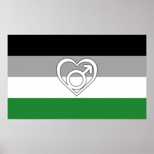 Poster Bandeira e Símbolo do Orgulho Androfilia