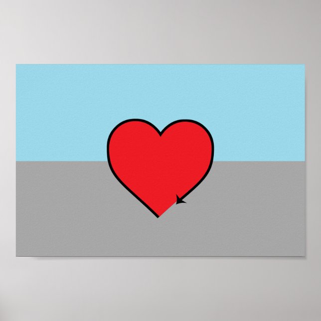 Poster Bandeira e Símbolo do Orgulho Autossexual (Frente)