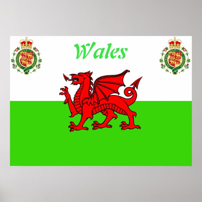 Póster Bandeira galesa (Frente)