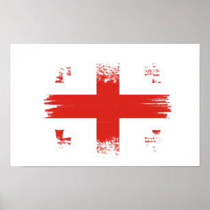 Poster Bandeira georgiana