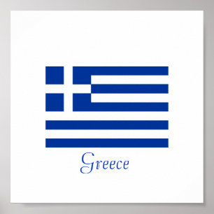 Poster Bandeira grega