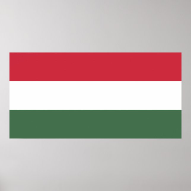 Poster Bandeira Húngara (Frente)