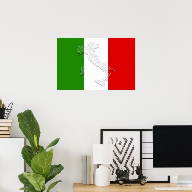 Poster Bandeira italiana (Escritório em casa)