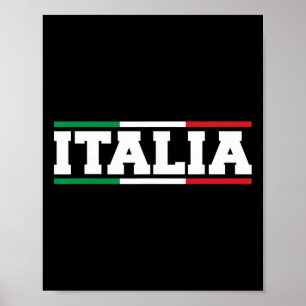 Poster Bandeira Italiana Mapa Escudo Itália Esportes Fute