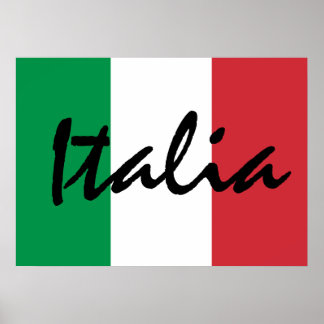 Poster Bandeira italiana Personalizada