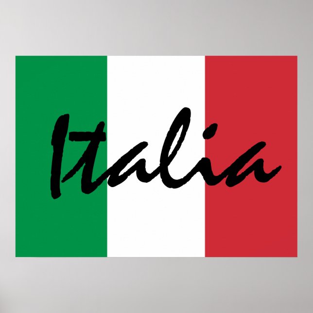 Poster Bandeira italiana Personalizada (Frente)