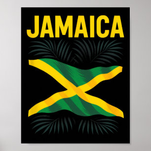 Poster Bandeira Jamaicana Jamaica Lembrança Viagem Férias