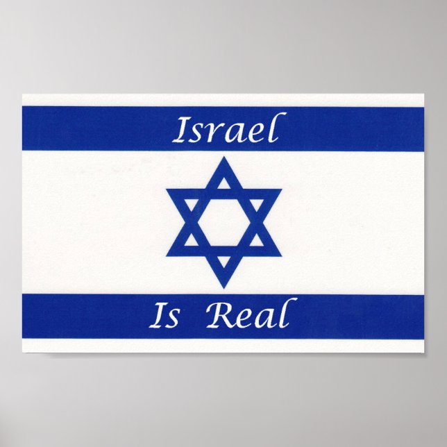 Poster Bandeira Judaica - Israel é real - Estrela Israeli (Frente)