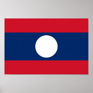 Poster Bandeira Laos