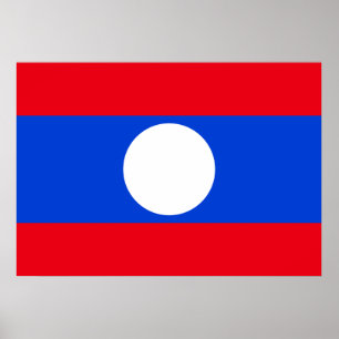 Póster Bandeira Laos