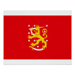 Póster Bandeira Medieval da Finlândia