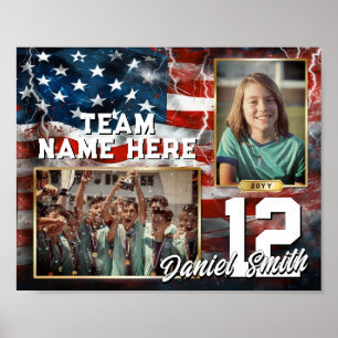 Poster Bandeira Modelo da Memória Esportiva Personalizada