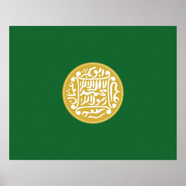 Poster Bandeira Muçulmana Rohingya (Frente)