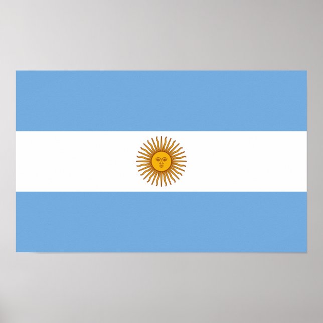 Póster Bandeira Nacional da Argentina (Frente)