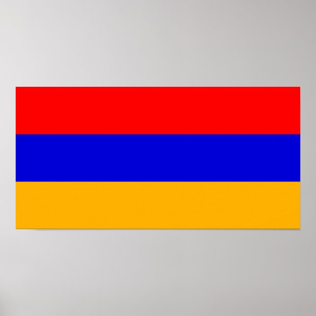 Poster Bandeira Nacional da Armênia (Frente)