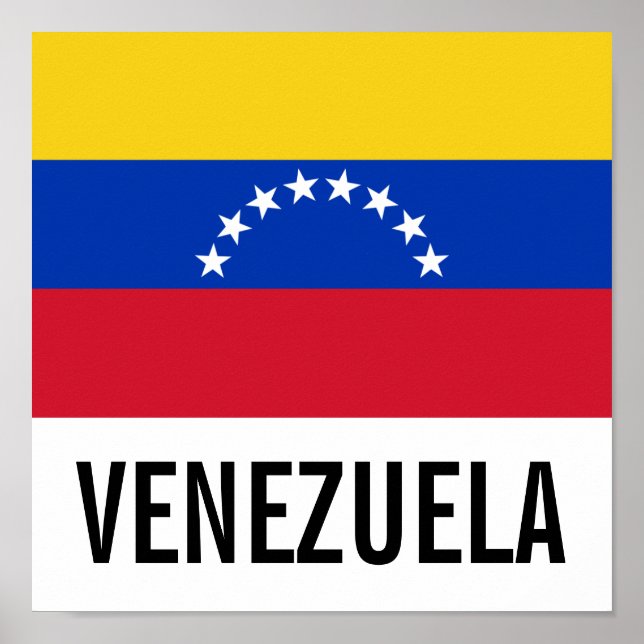 Póster Bandeira Nacional da Venezuela (Frente)