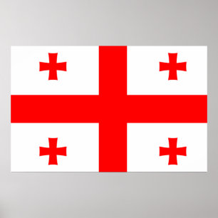 Póster Bandeira nacional do mundo de Geórgia
