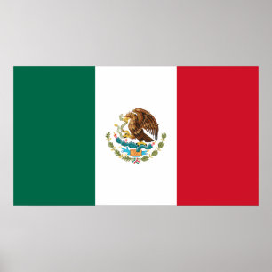 Poster Bandeira nacional do mundo de México