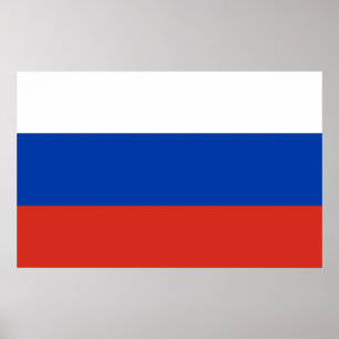 Póster Bandeira nacional do mundo de Rússia