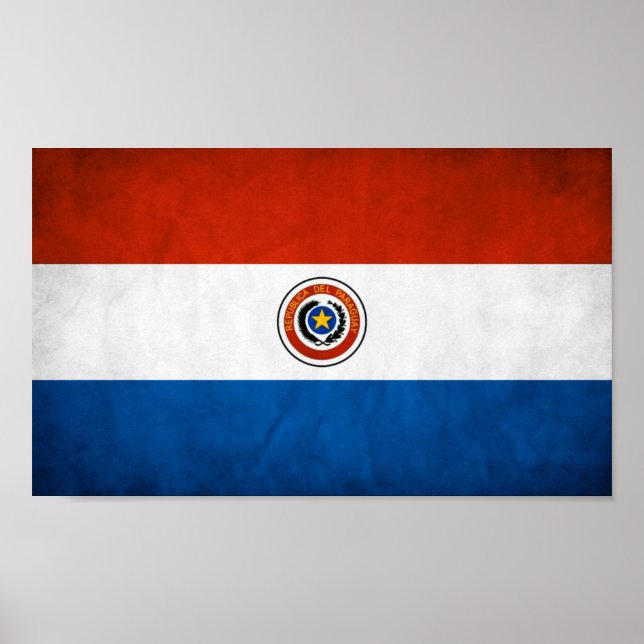 Póster Bandeira Nacional do Paraguai (Frente)