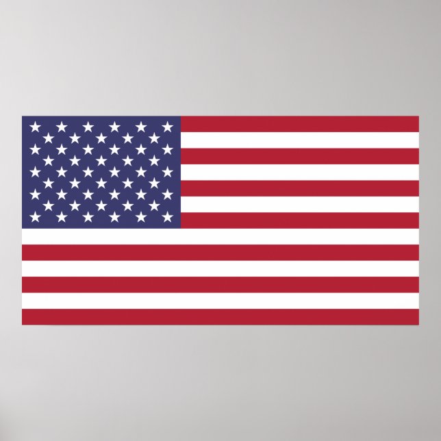 Poster Bandeira Nacional dos Estados Unidos (Frente)