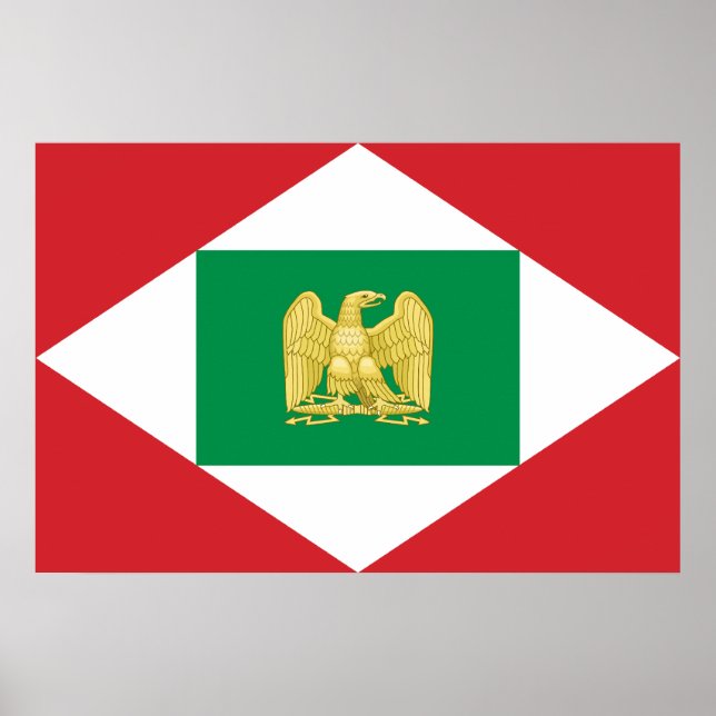 Poster Bandeira Napoleônica Reino de Itália, Itália (Frente)