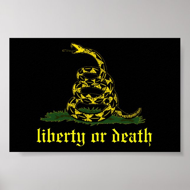 Póster bandeira negra da liberdade ou da morte (Frente)