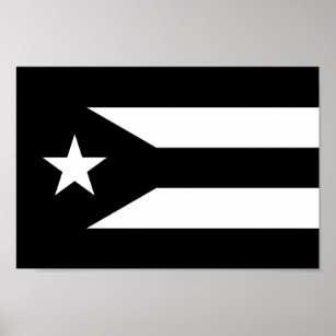 Poster Bandeira negra de Porto Rico