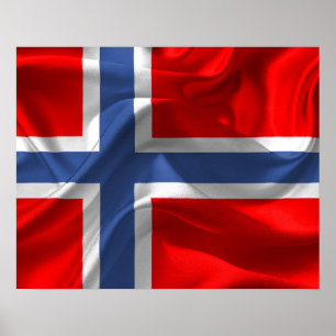 Poster Bandeira norueguesa