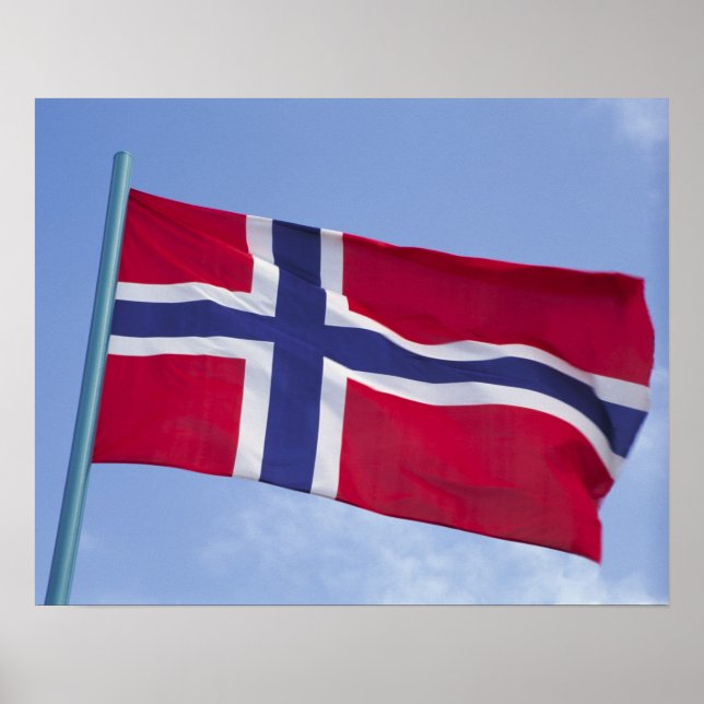 Póster bandeira norueguesa RF) (Frente)