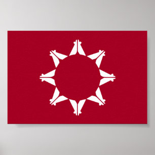 Poster Bandeira Oglala Lakota Sioux