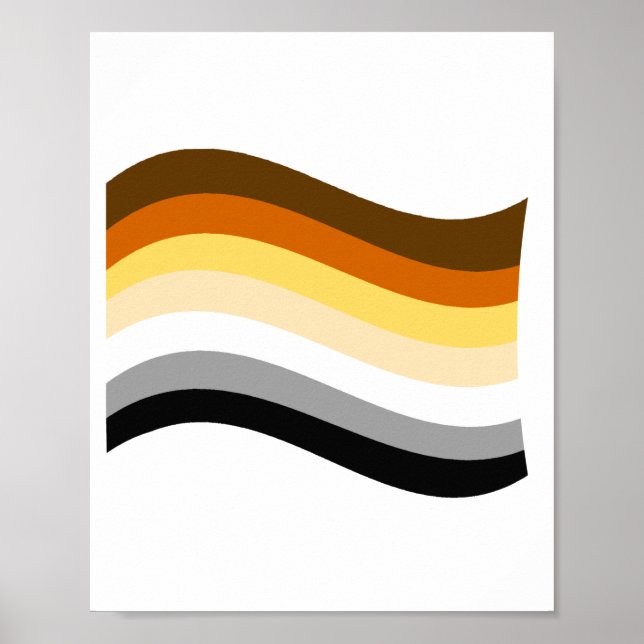 Poster Bandeira Ondulada Orgulho de Urso (Frente)