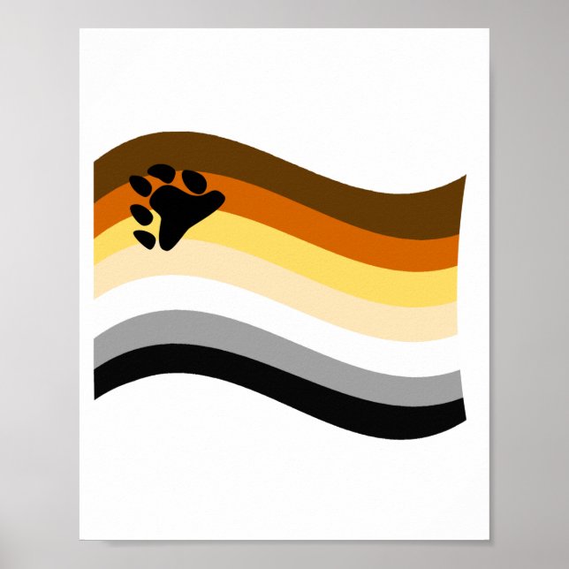 Poster Bandeira Ondulada Pata Orgulho Urso (Frente)
