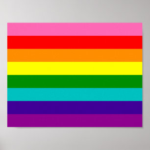 Poster Bandeira original do arco-íris do orgulho gay de