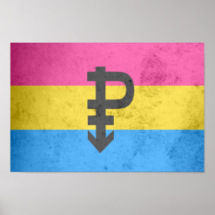 Póster Bandeira Pansexual do orgulho
