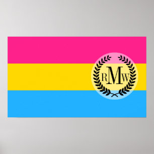 Póster Bandeira Pansexual do orgulho