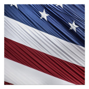 Póster Bandeira patriótica americana do vermelho dos EUA