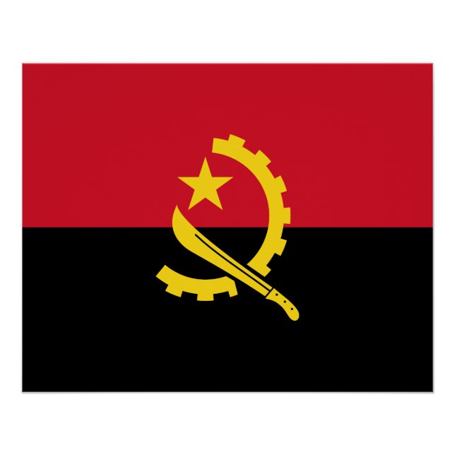 Póster Bandeira Patriótica Angolana (Frente)