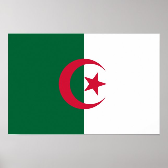 Póster Bandeira Patriótica Argelina (Frente)