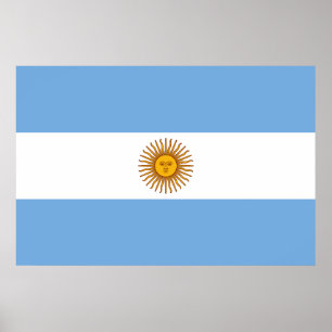 Poster Bandeira Patriótica Argentina