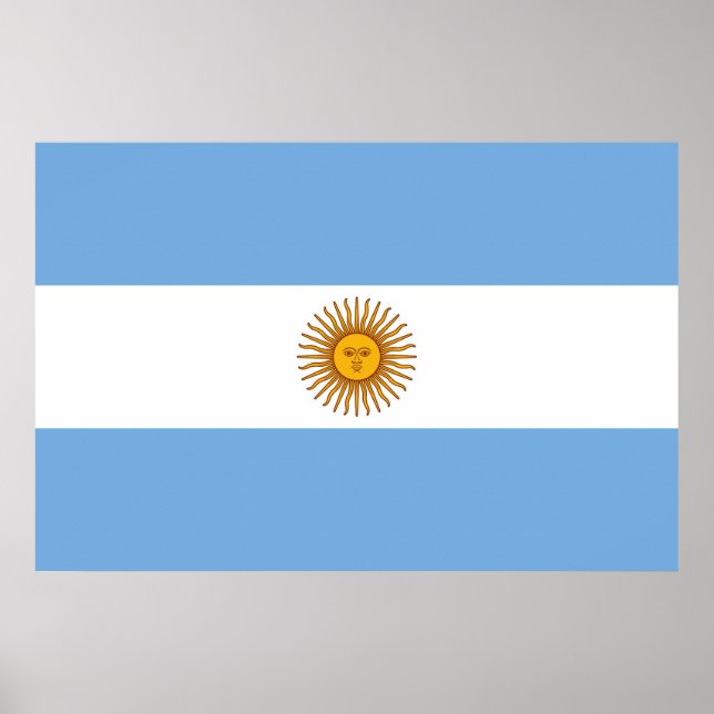 Poster Bandeira Patriótica Argentina (Frente)