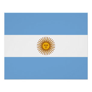 Póster Bandeira Patriótica Argentina