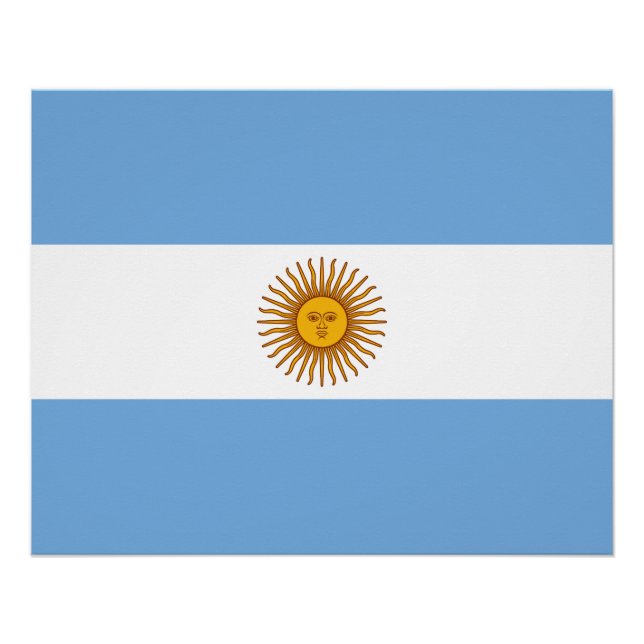Póster Bandeira Patriótica Argentina (Frente)