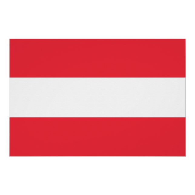 Póster Bandeira Patriótica Austríaca (Frente)