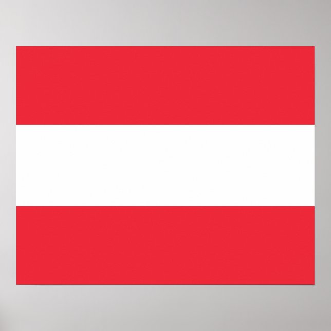 Poster Bandeira Patriótica Austríaca (Frente)
