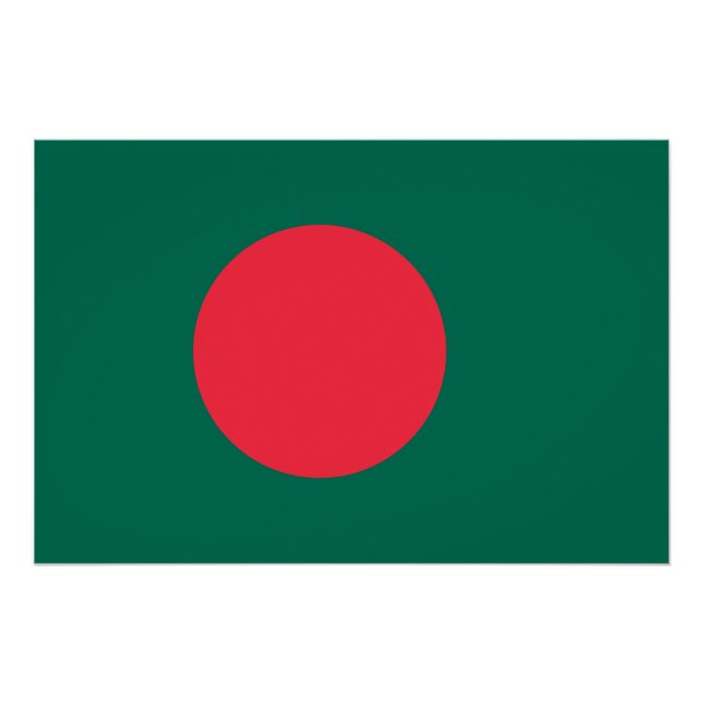 Póster Bandeira Patriótica Bangladesh (Frente)